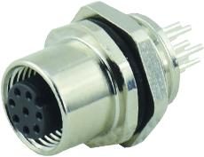 M12 X编码 8芯 千兆工业以太网连接器